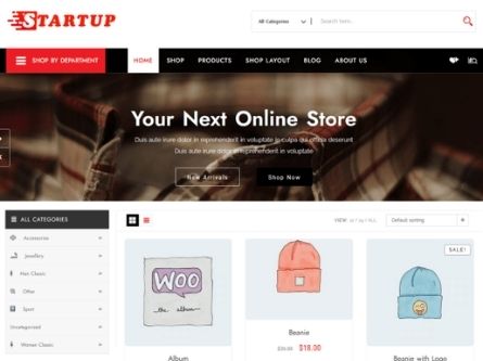 Startup Shop- Free WooCommerce theme