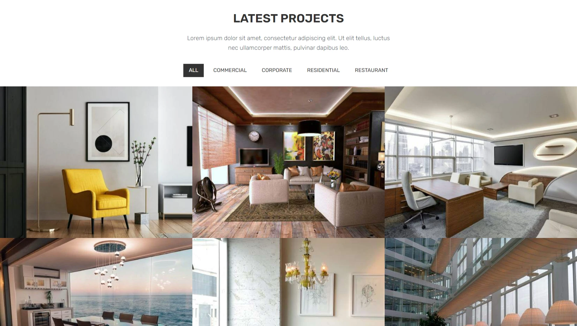 interior design website themes
