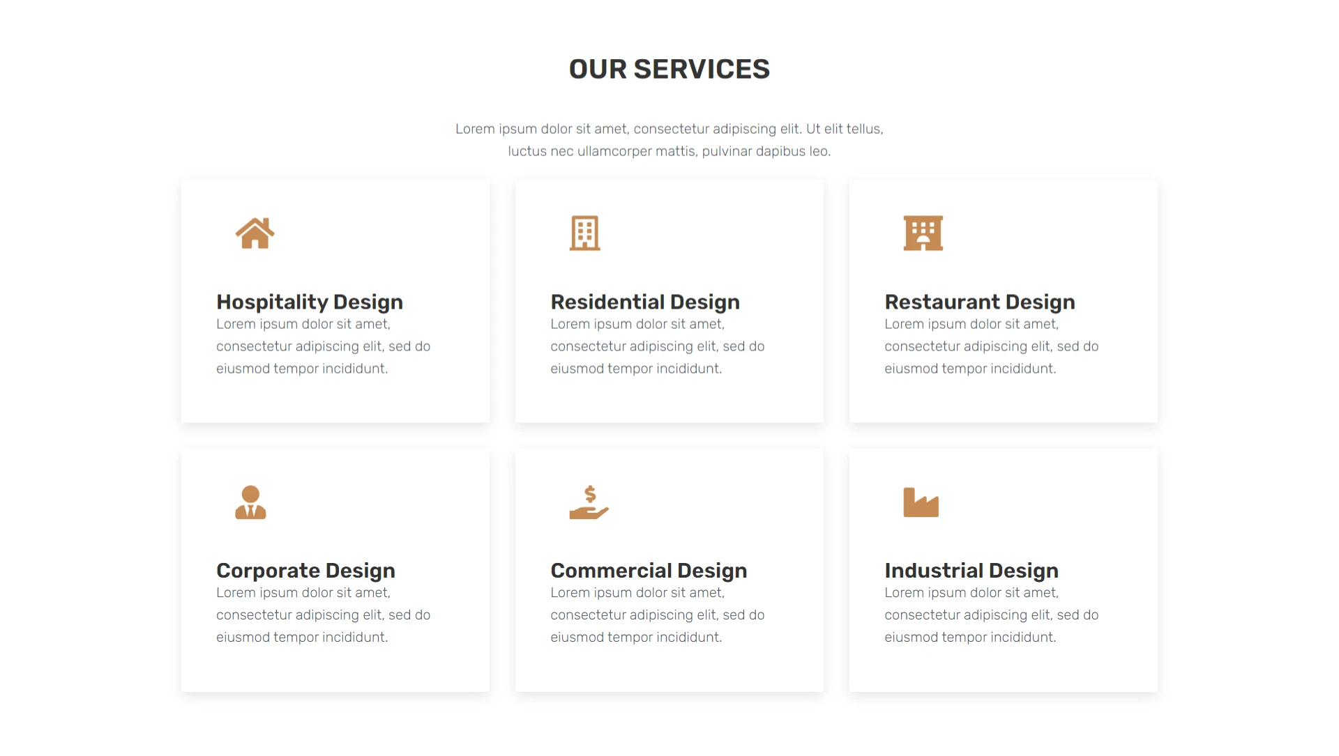 interior design website template