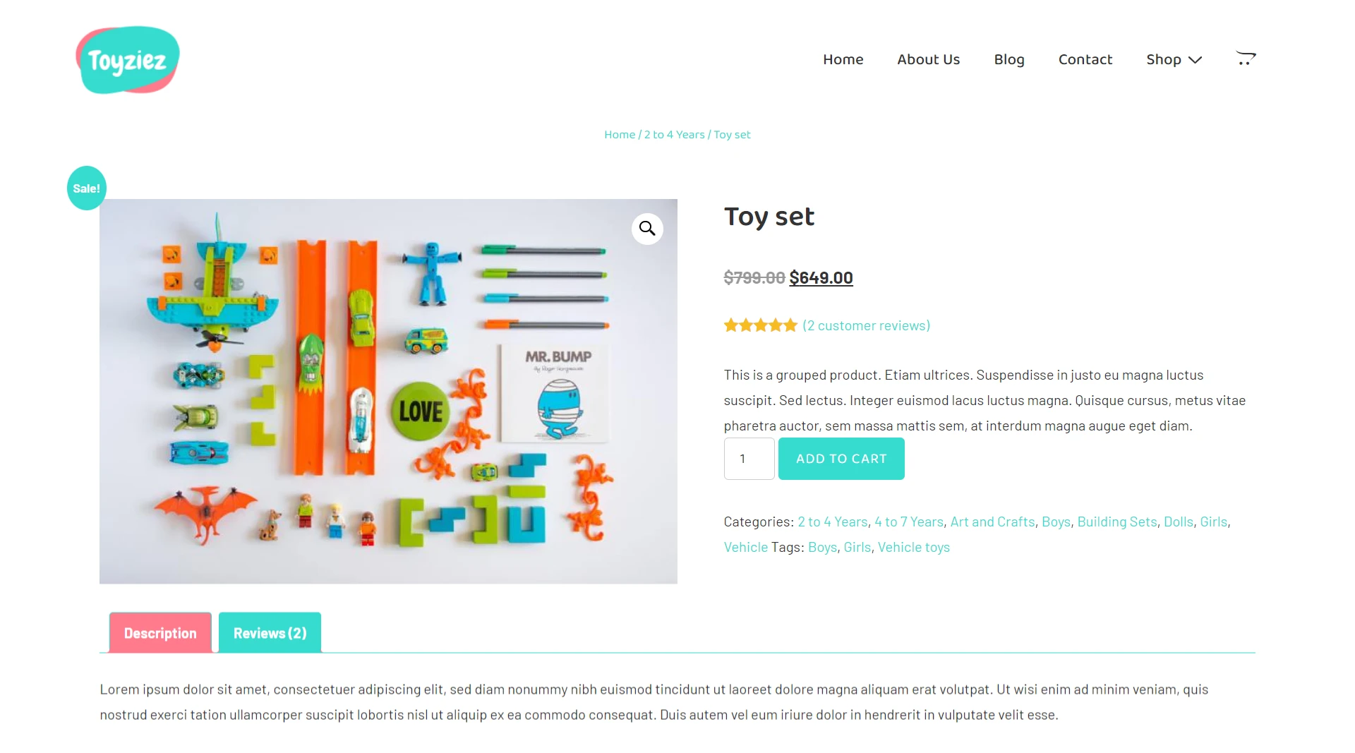 toy store website