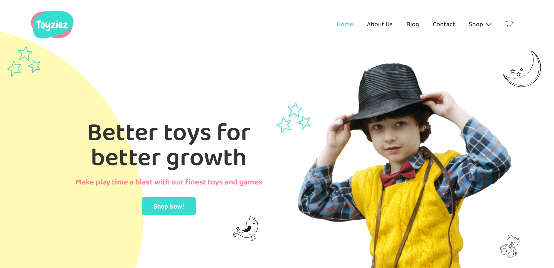 toy store website template