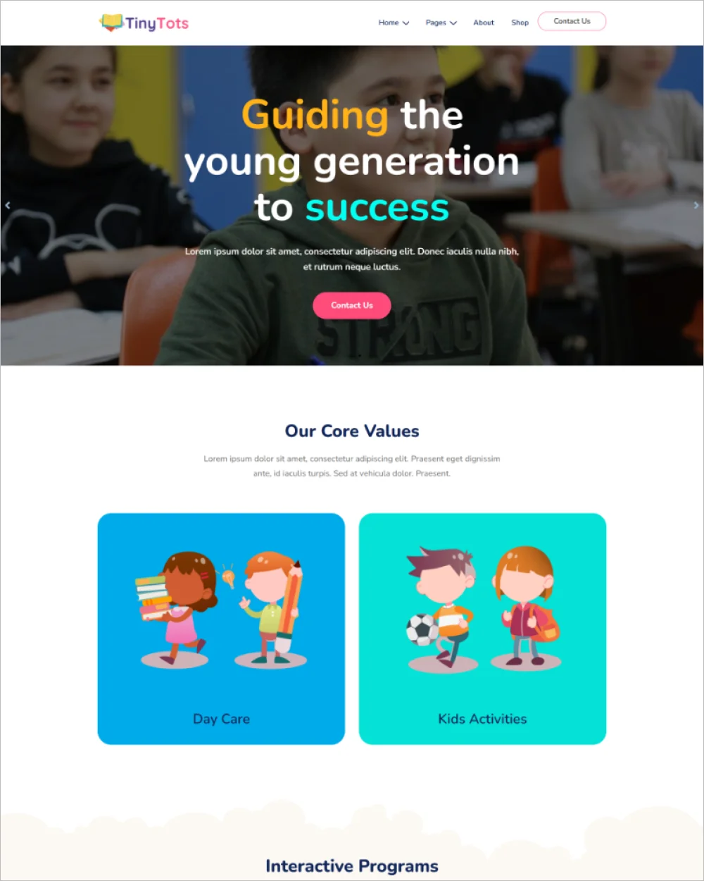 Tiny Tots WordPress Template