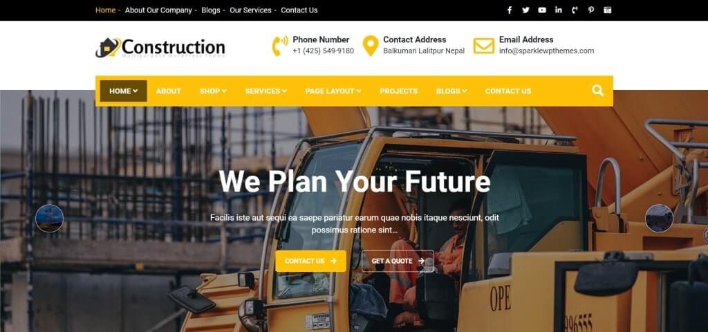 Construction Choice Financial WordPress Theme