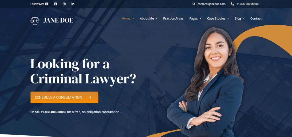 Lawyer-Pro- Premium WordPress Lawyer Template
