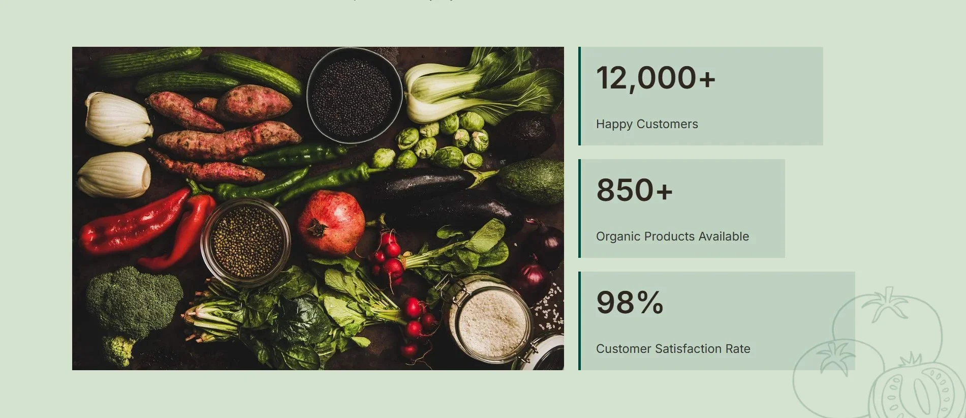 Organic product store - about page