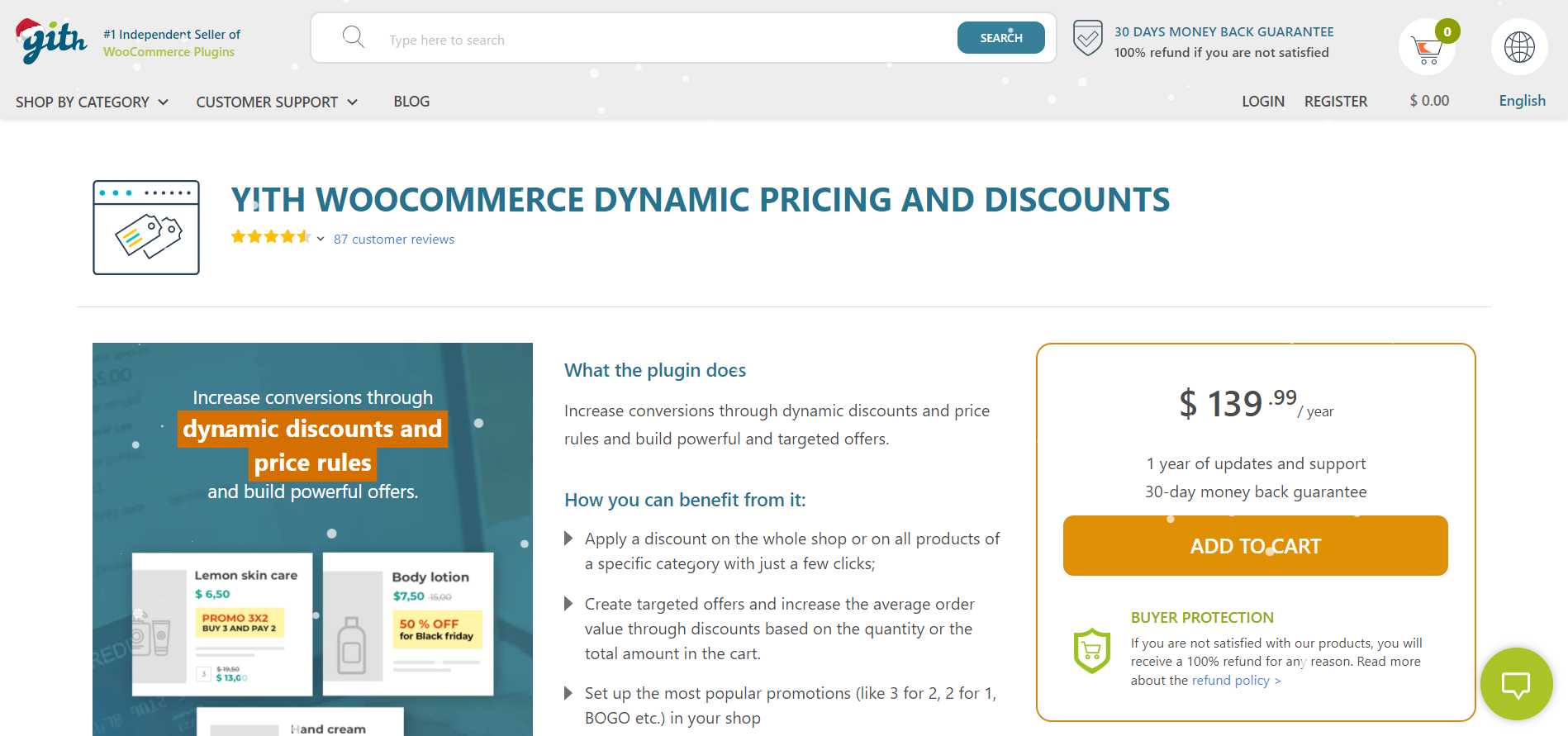 YITH WooCommerce dynamic pricing 