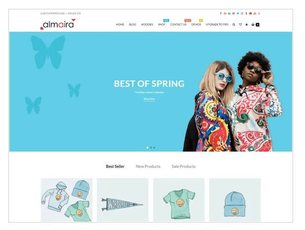 Almira Shop E-Commerce WordPress theme