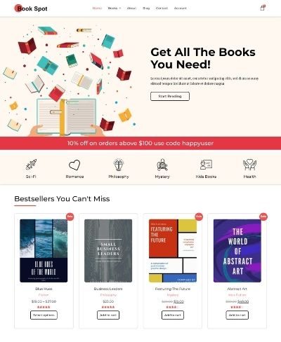 Bookstore WordPress Theme