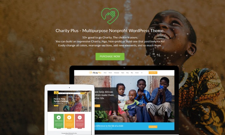 Charity Plus non-profit wordpress theme
