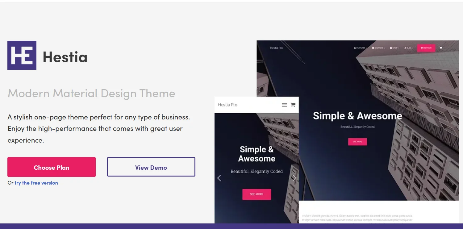 Hestia theme