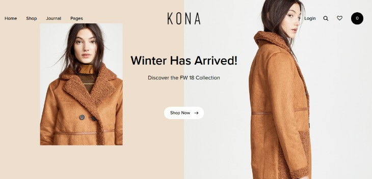 Kona E-Commerce WordPress theme