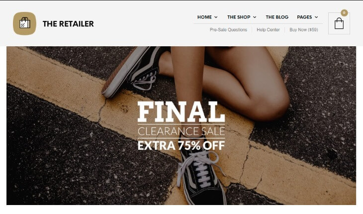The Retailer E-Commerce WordPress theme