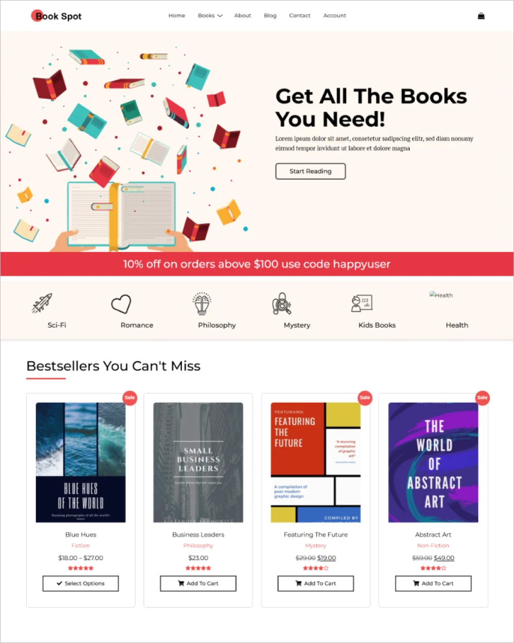 Bookstore WordPress Template