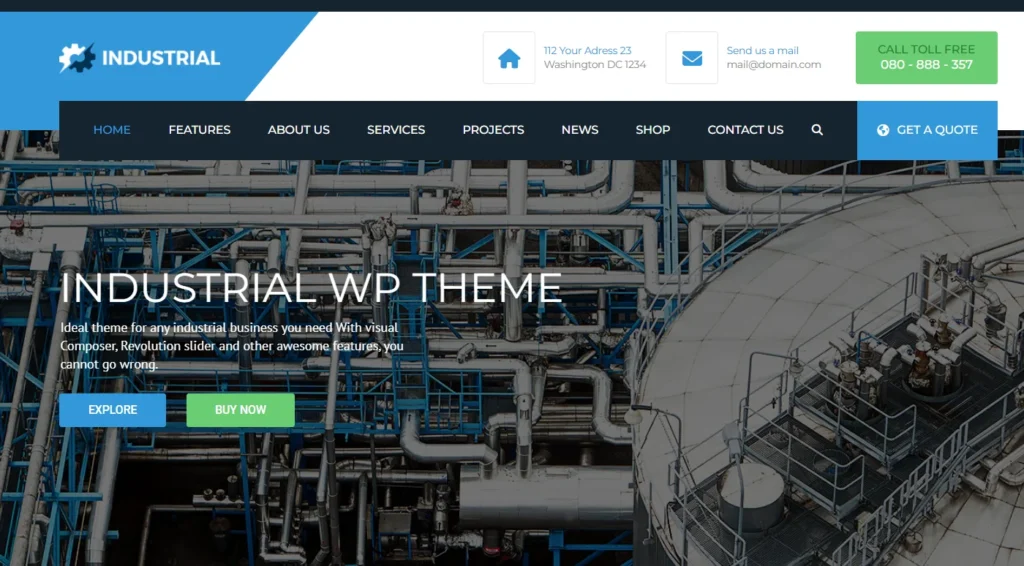 Industrial WordPress Theme