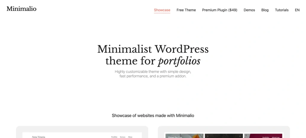 Minimalio WordPress theme