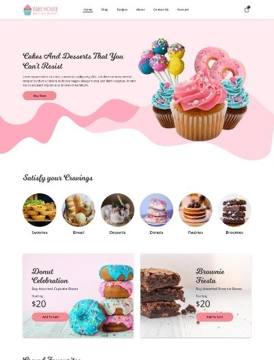 cake landing page template, Websites, UX and UI Kits ft. cake & page -  Envato Elements