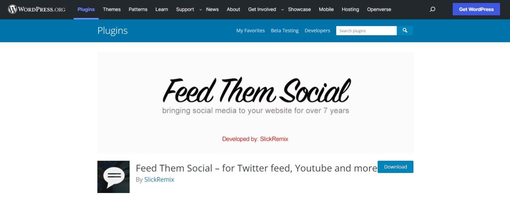 Feed Them-Social- Free Instagram Feed WordPress plugin