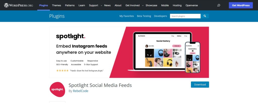 Spotlight- Social Media Feeds WordPress plugin