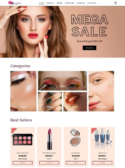 Makeup Pro- Cosmetic store WordPress theme