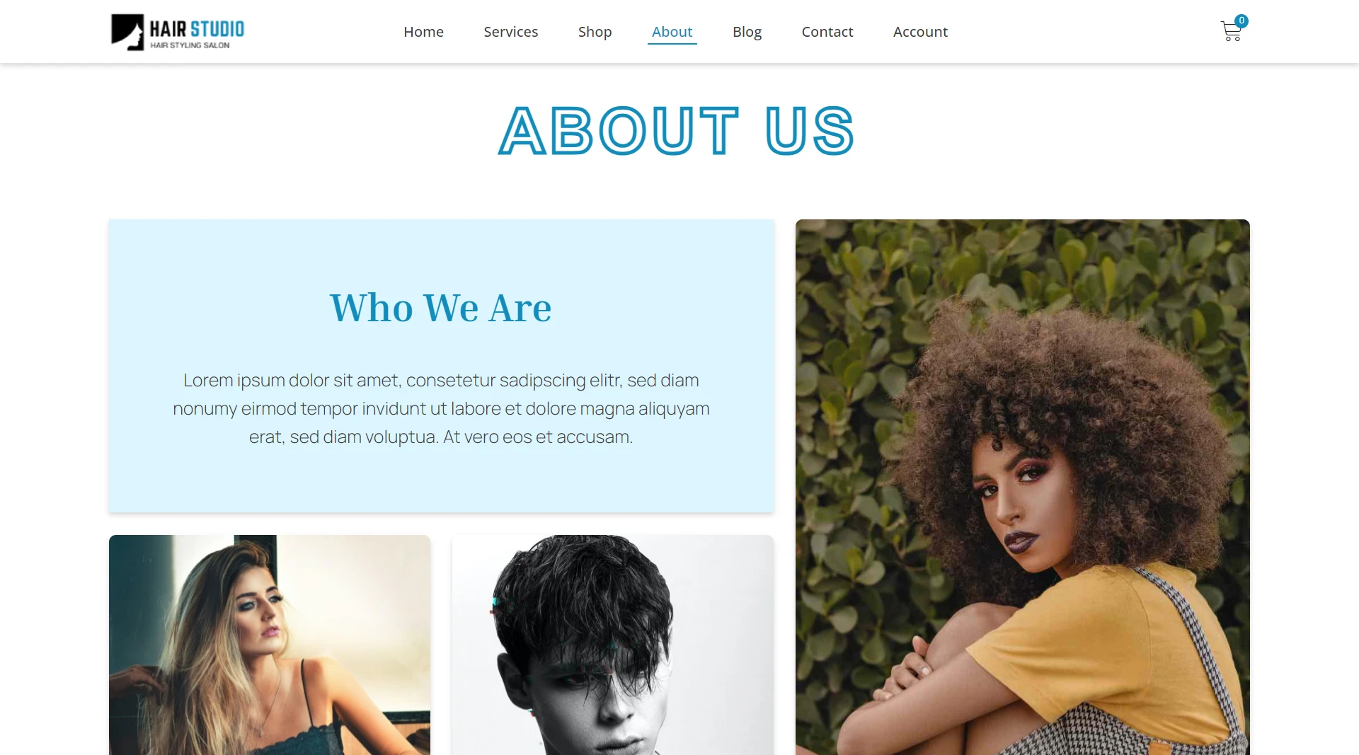 Hair Stylist Website Templates