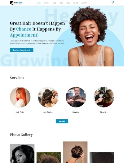 Hair Studio - WordPress hair Salon Theme