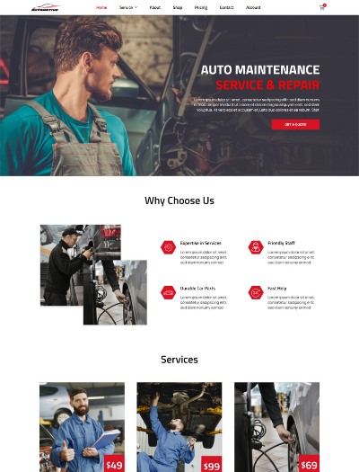 Automotive Repair WordPress Theme