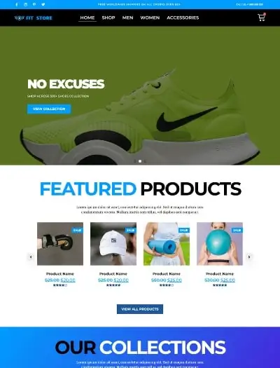 Fitness Store WordPress Theme