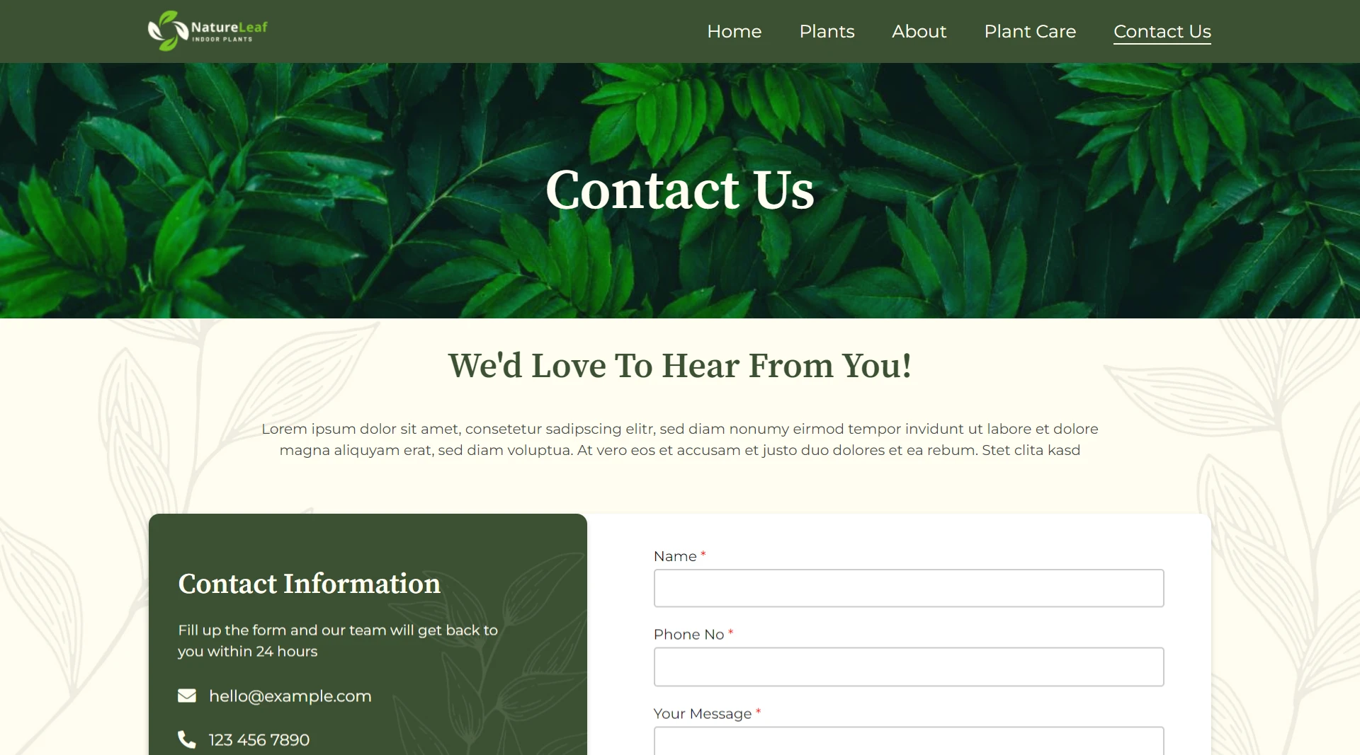 Plant store wordpress theme
