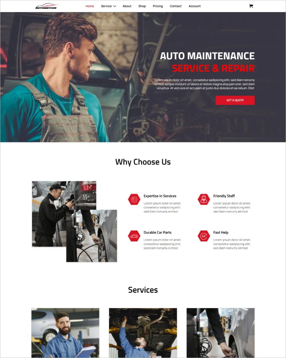 Automotive WordPress Template