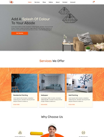 Painting company WordPress theme