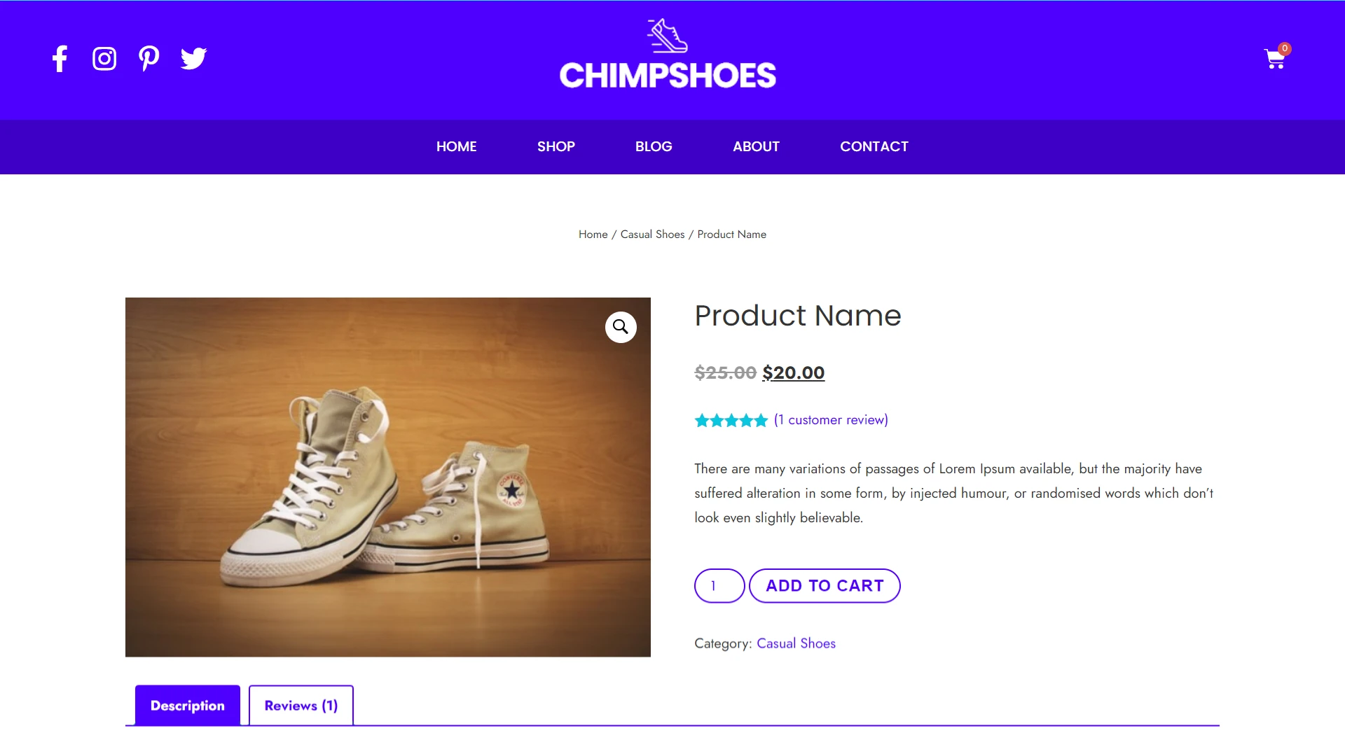 Shoes Store-Single-Product