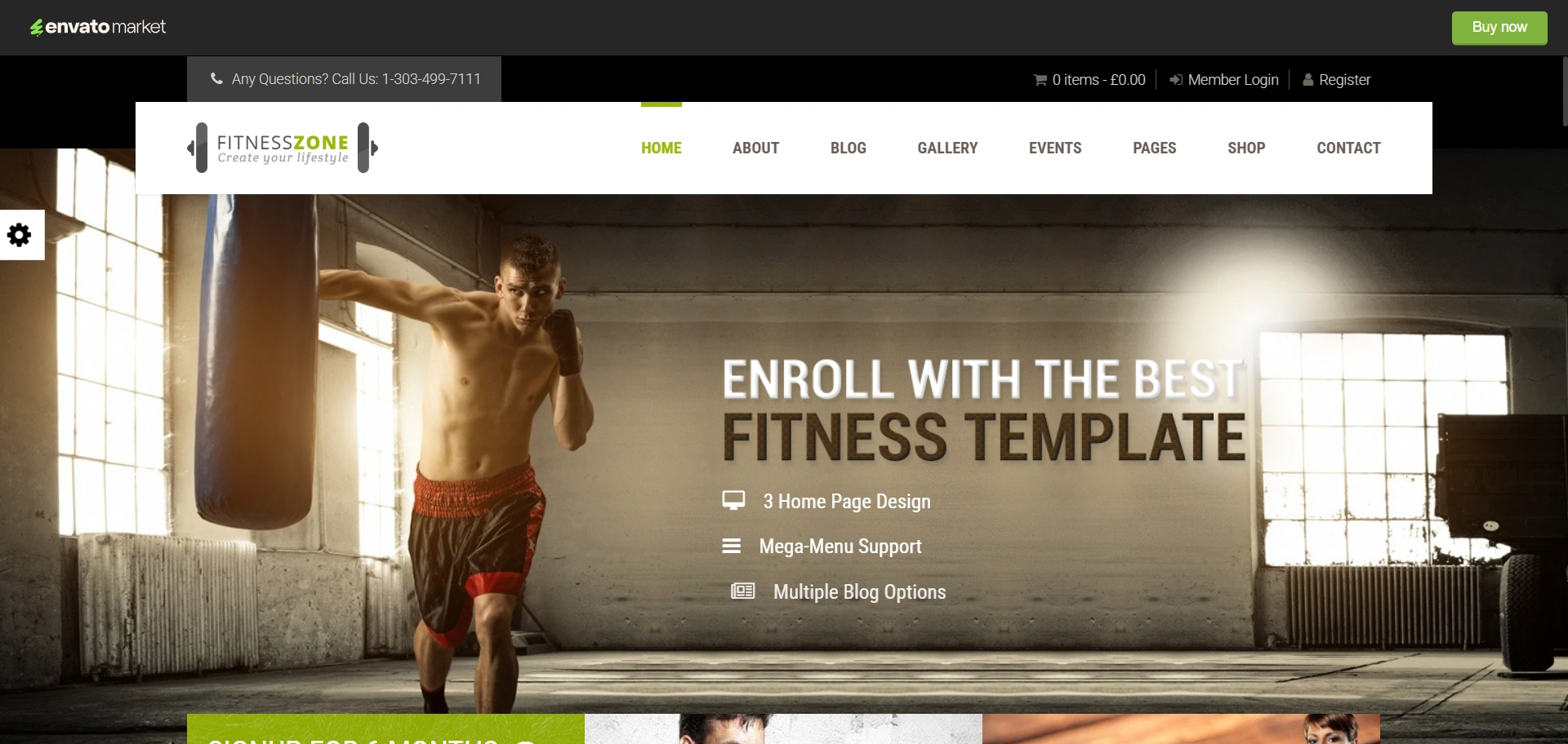 Fitness Zone fitness WordPress theme