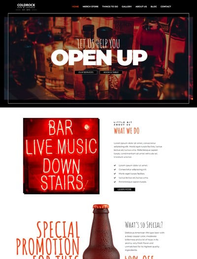 Pub & Bar WordPress theme