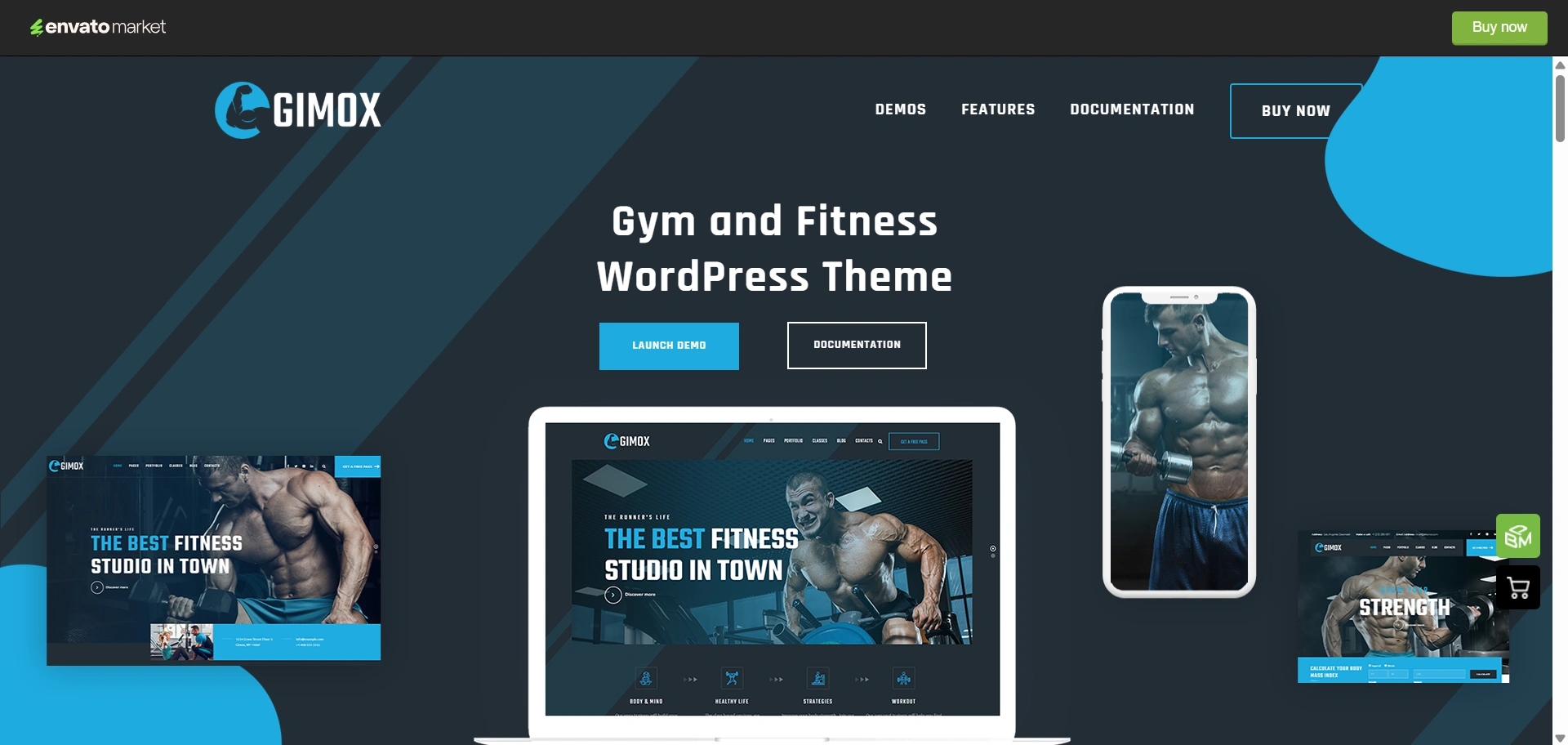 gimox fitness WordPress theme