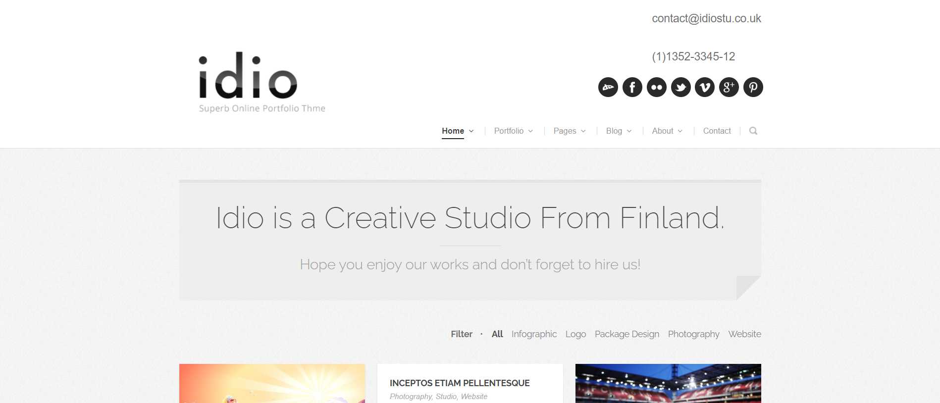 Idio Portfolio WordPress Theme