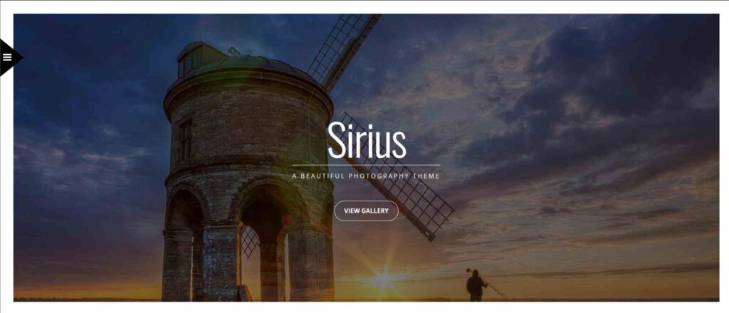 Sirius - WordPress Photography Theme 