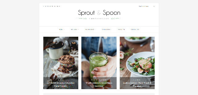Sprout & Spoon WordPress food blogger Themes