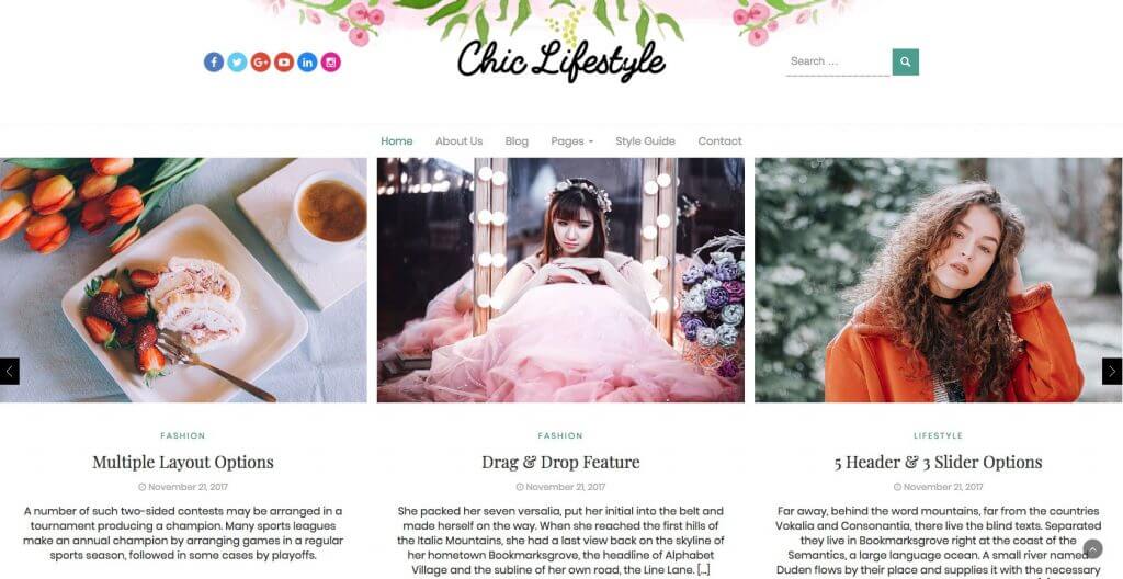 Chic Lifestyle Feminine WordPress Themes
