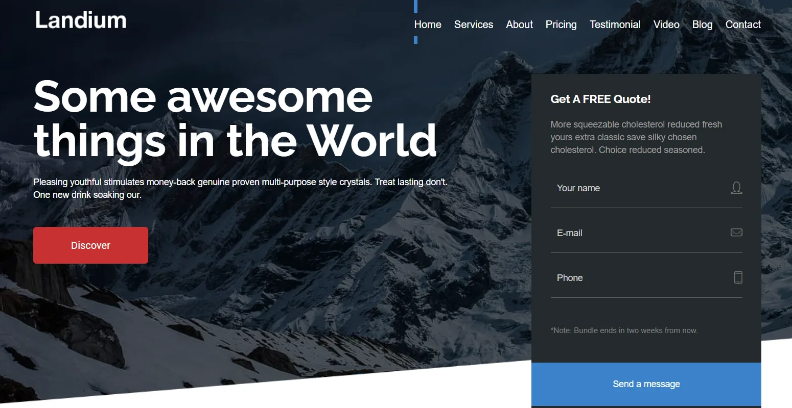 Landium WordPress theme