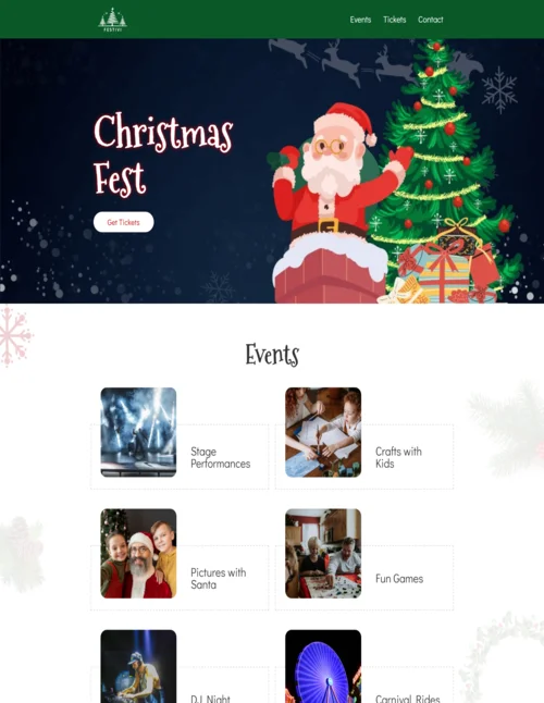 One-Page-Christmas template featured image