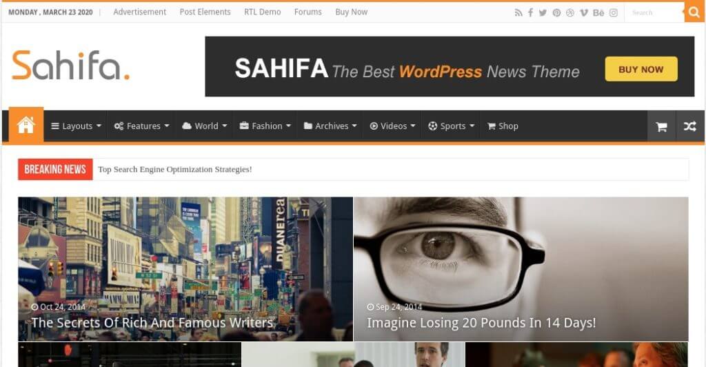 Sahifa WordPress Theme