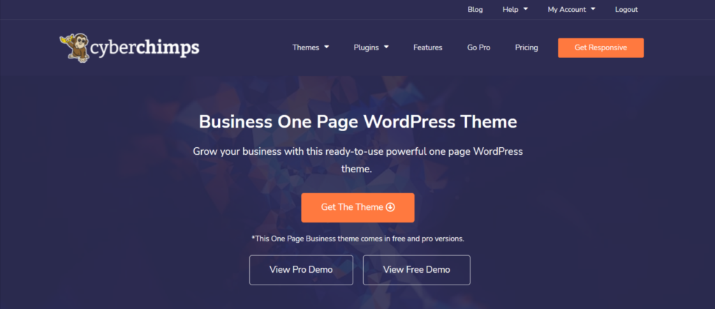 Responsive's OnePage Business Template