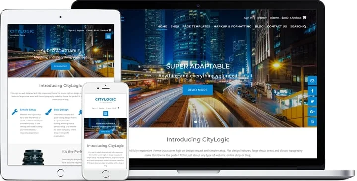 CityLogic WordPress Theme with a Slider