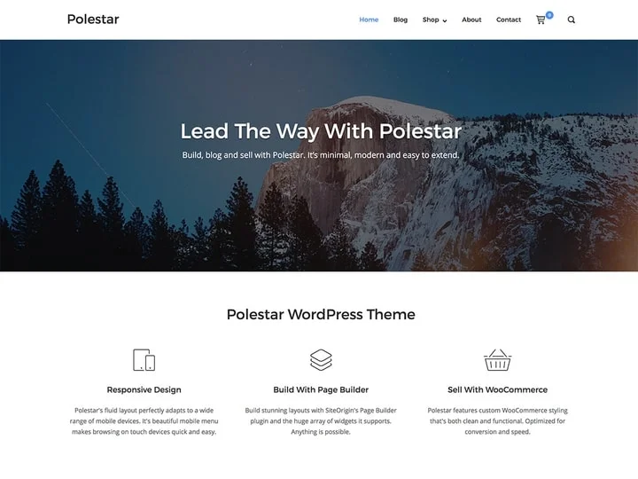 Polestar WordPress theme with Slider