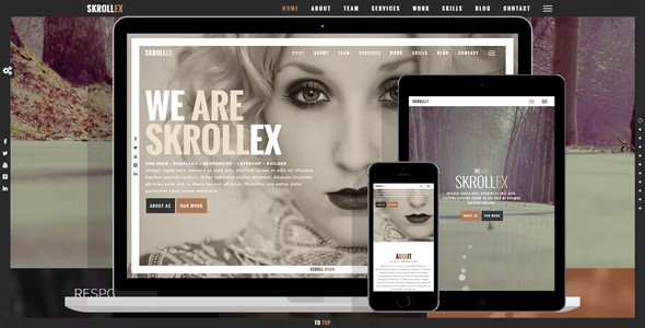 skrollex one page theme