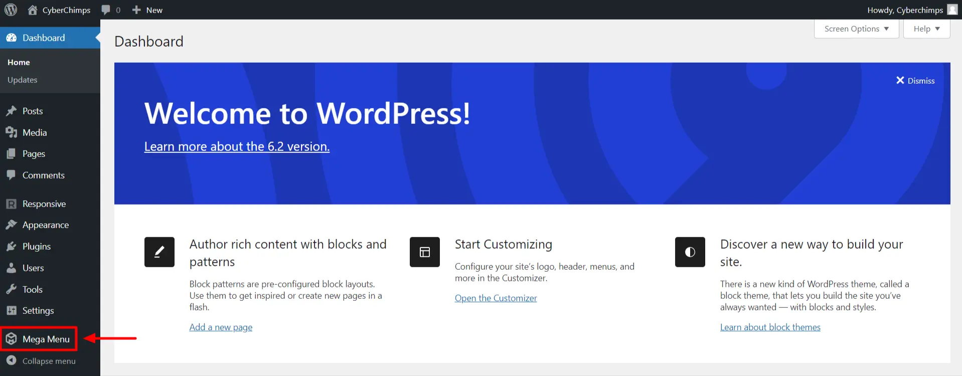 WordPress Mega menu