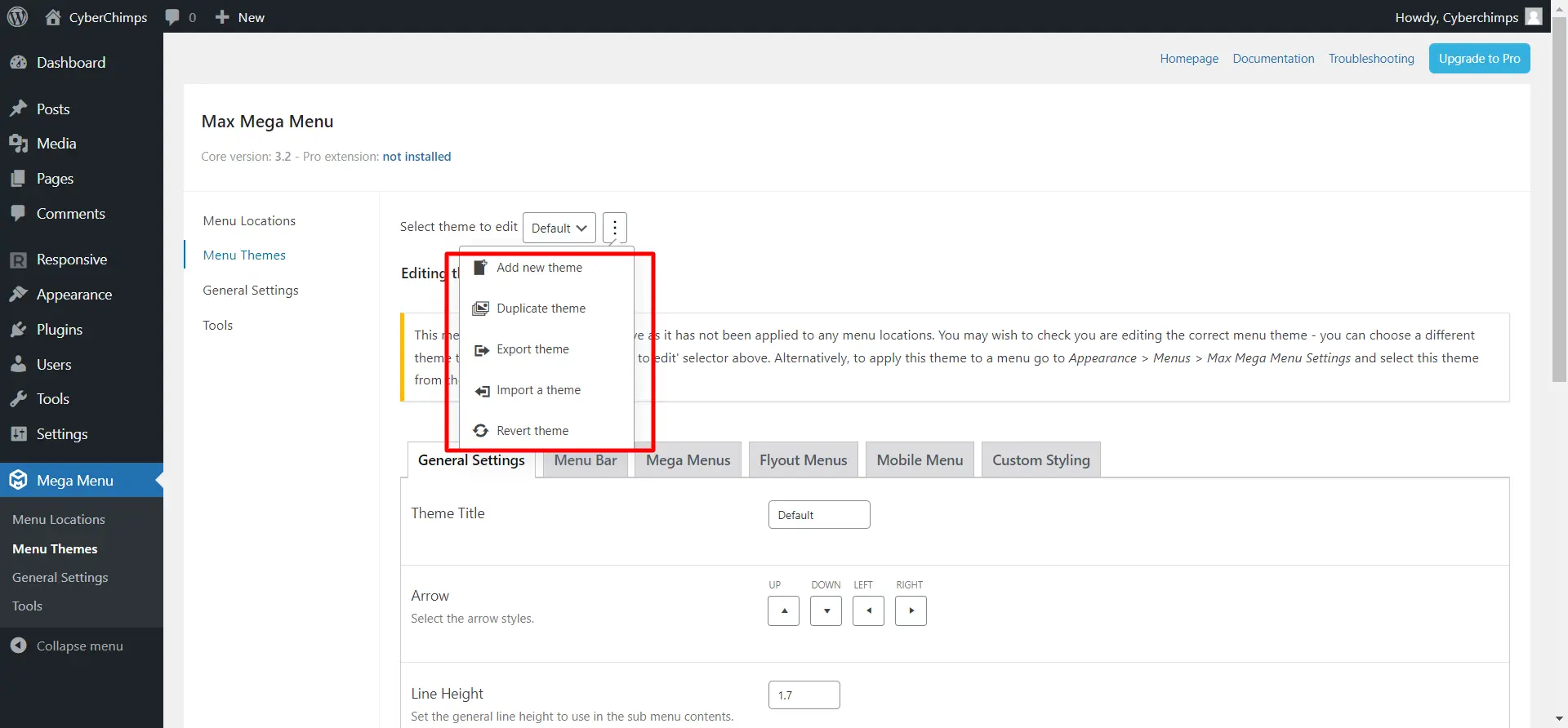 WordPress Mega Menu