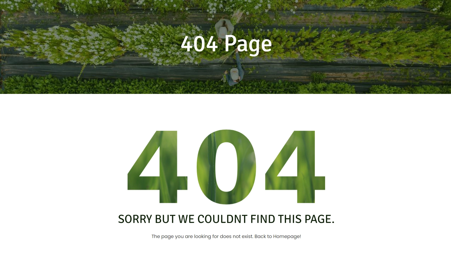 farmer website - 404 page