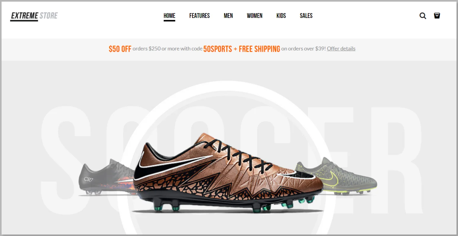Extreme Sports Clothing & Equipment Store WordPress Theme