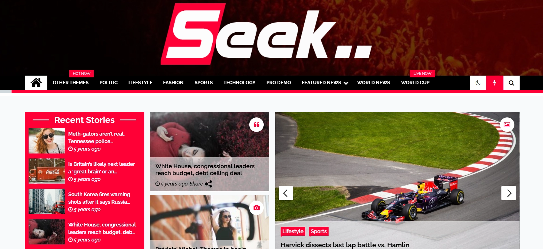 Seek WordPress theme